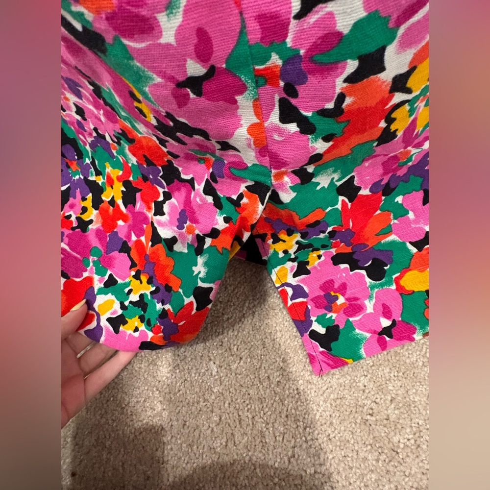 Vintage Floral Multicolor Tank Dress Size 10 - Picture 4 of 5